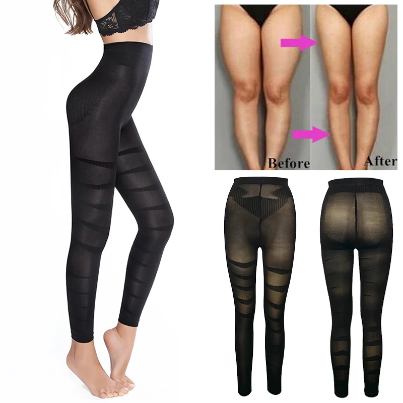 High Waist Shapewear Anti Cellulite Compression Leggings Leg Slimming Body Shaper Tummy Control Tights Panties Thigh Slimmer