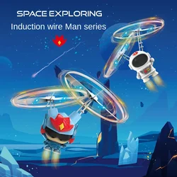 Suspended Luminescent Astronaut Induction Vehicle Children's Hand Controlled Induction Flight Robot Return To Suspension Toy