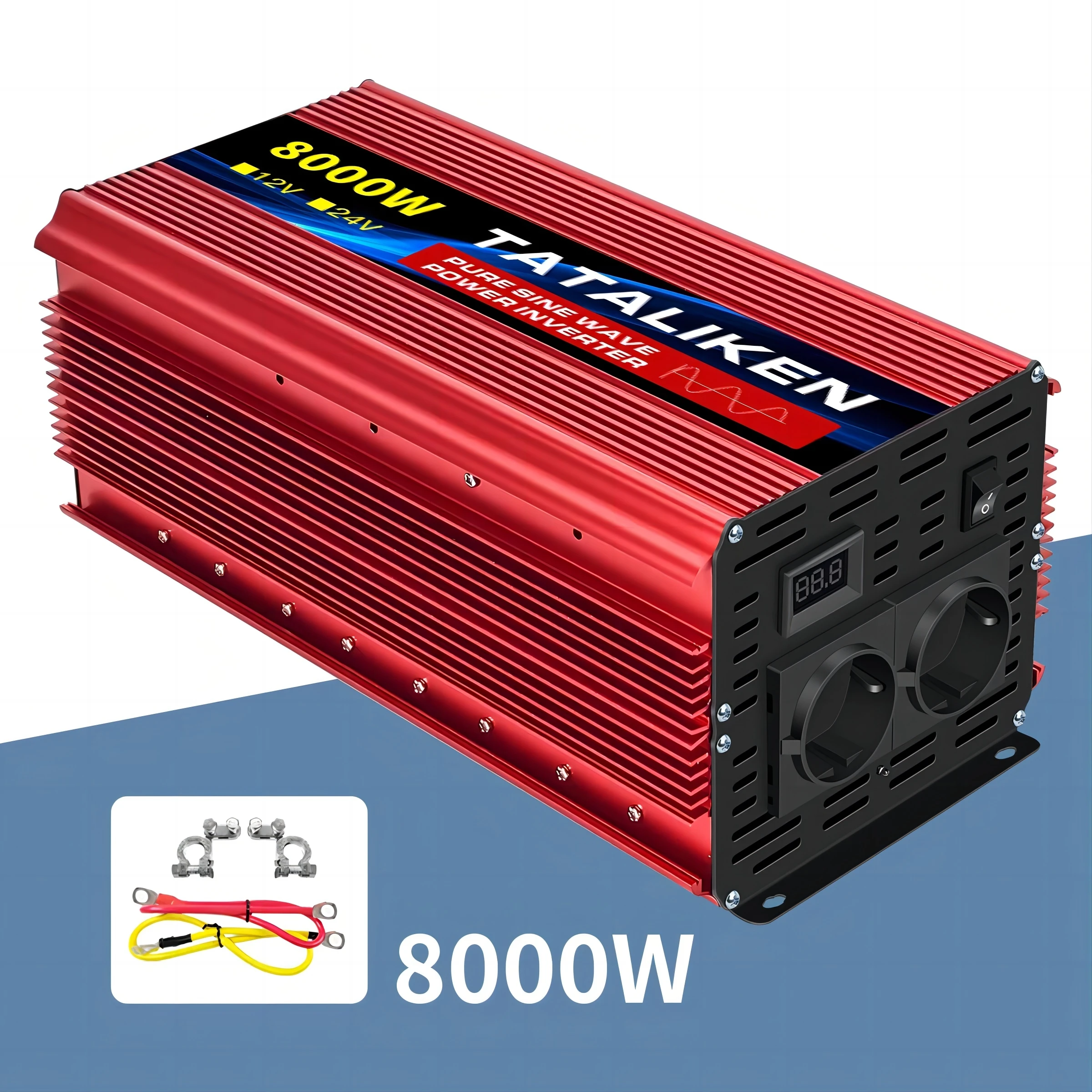 Omvormer Zuivere Sinus 2500 W/3500 W/4500 W/5000WDC 12 V/24 V naar AC 220 V 230 V Voltage Transfer Converter Oplaadadapter EU Socket