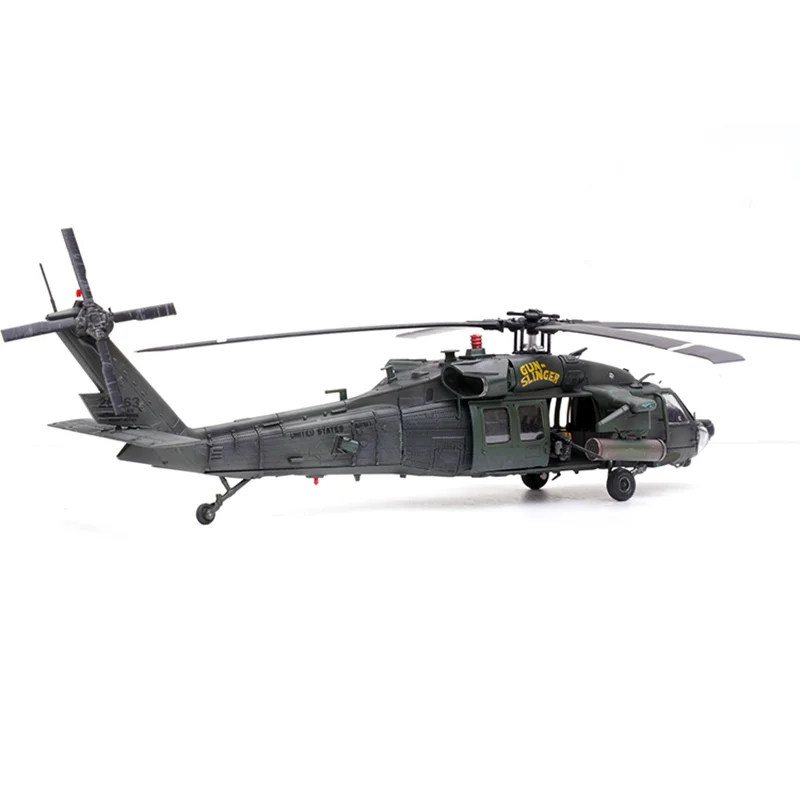 

Die cast MH-60L helicopter militarized combat 1:72 ratio alloy with plastic simulation aircraft model ornament for men's gift