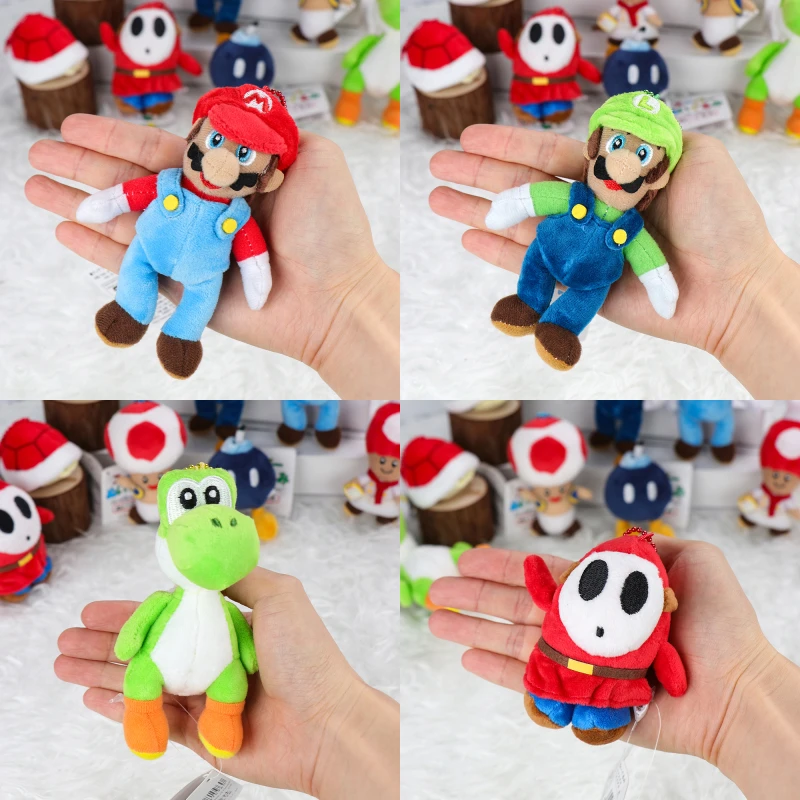 Porte-clés en peluche Mario Bros Anime, jouets Kawaii, Koopa Troopa Bob Omb, gars timide, Yoshi Toad, Luigi, triple banane