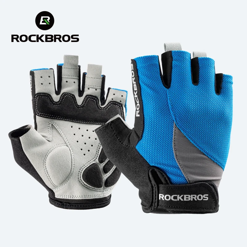 ROCKBROS Half Vinger Fietshandschoenen MTB Road Lente Zomer Ademende Shorts Fietshandschoenen Heren Dames Gel Gevoerde Fietshandschoenen