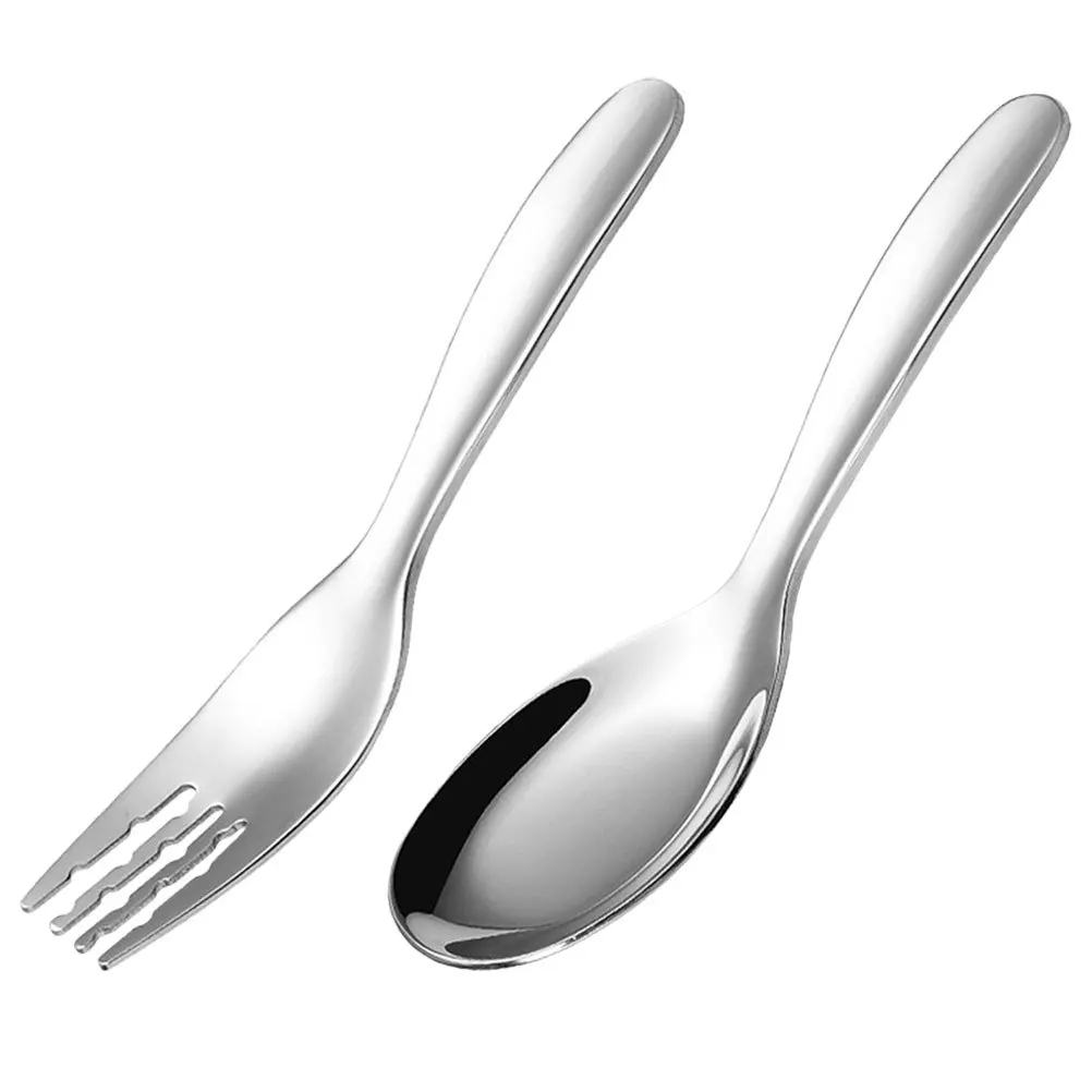 

Children's Cutlery Set Stainless Steel Baby Utensils Spoon Fork Toddler Kids Forks Serving