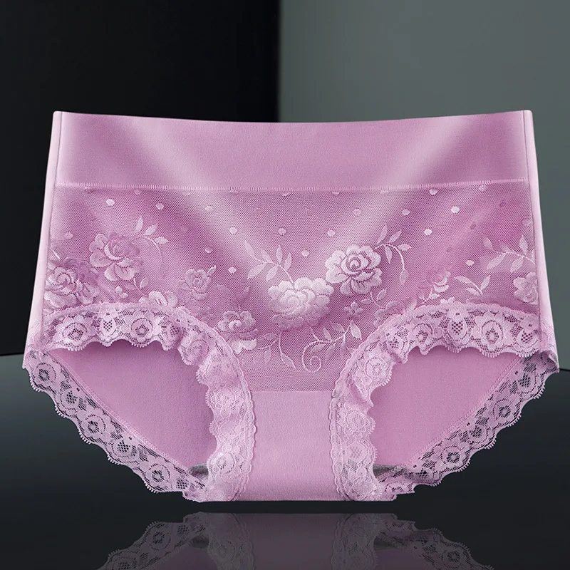 New Japanese Underwear Ladies Waist Lace Hip Comfortable Breathable Graphene Cotton Crotch Antibacterial