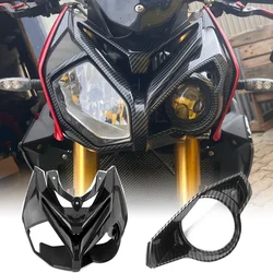 Motorcycle Headlight Cover Case Shell Upper Front Nose Cowl Panel Surround Fairing For BMW S1000R S1000 R 2014-2020 Cabon Fiber