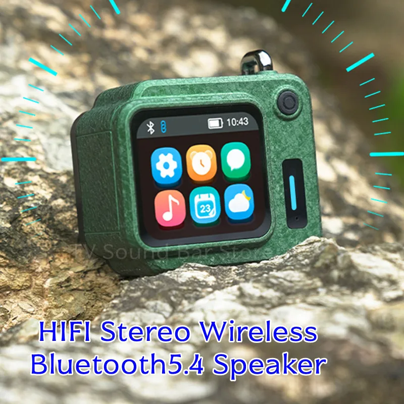 

Карманный размер видео HIFI музыкальный плеер простой в эксплуатации портативный Bluetooth-динамик умный сенсорный экран будильник таймер для TF-карты