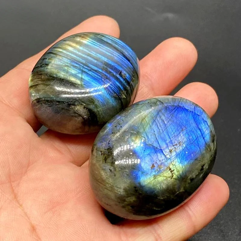 1PC Colorful Natural Moonlight Stone Crystal Labradorite Nunatak Grey Shining Moonstone Decoration Craft