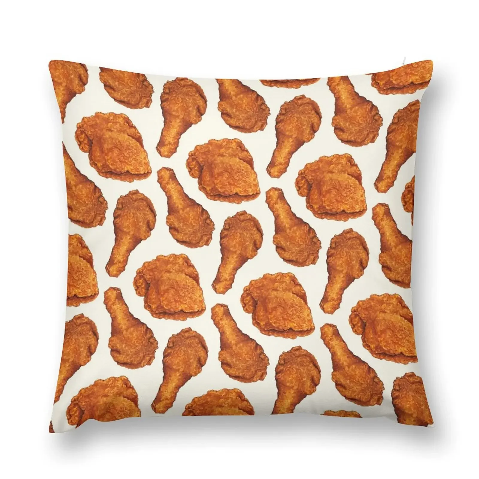 Fried Chicken Pattern - White Throw Pillow Christmas Cushion For Home Pillow Decor Decorative Cushion pillow