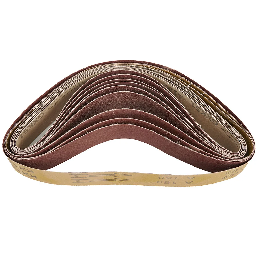 

Sander Sanding belts Workshop 10pcs 60/120/150/240 Grit Aluminum Oxide Copper Polishing Reddish Brown Grinding