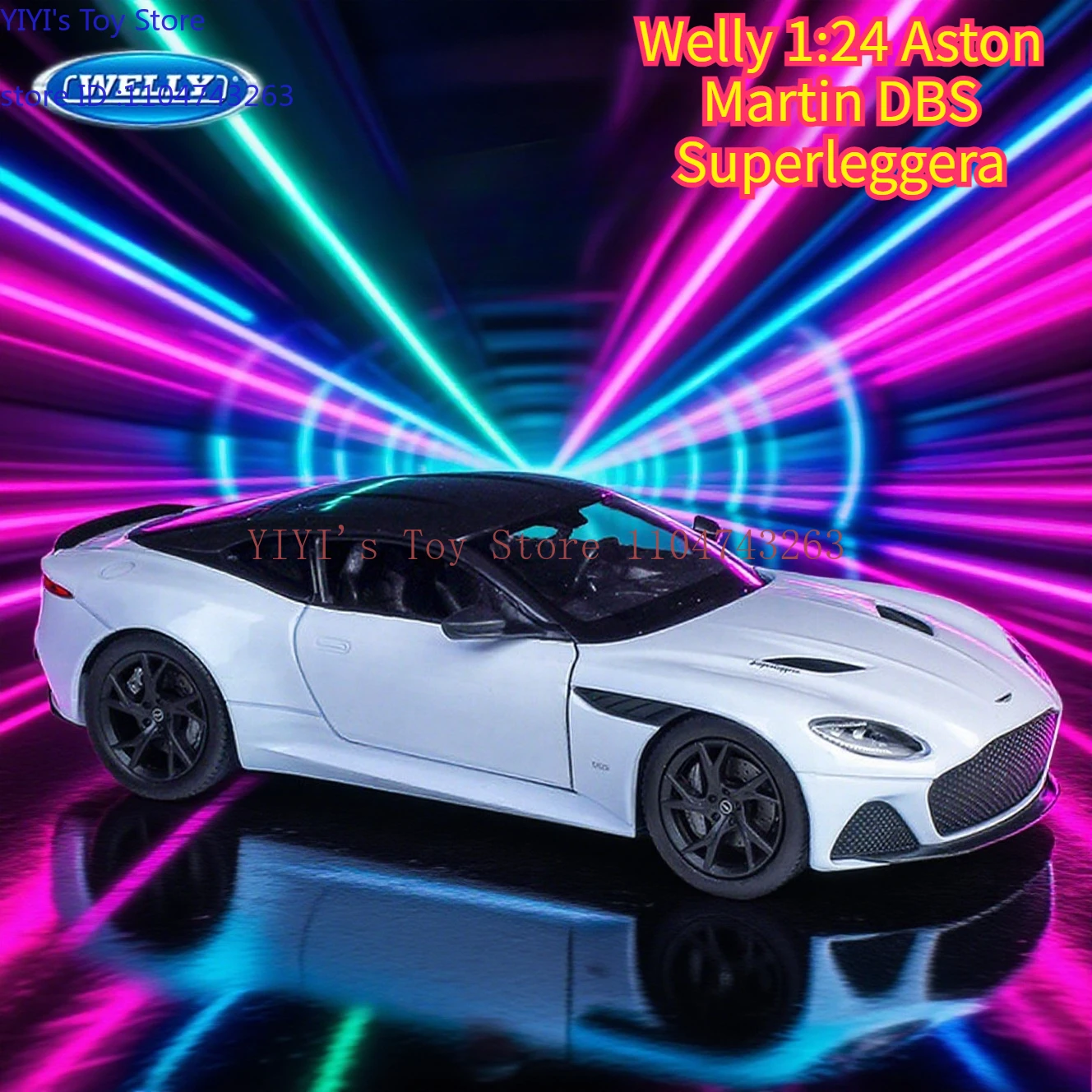 

Welly 1:24 Aston Martin DBS Superleggera Alloy Sports Car Model Simulation Collection Toy Gift H25L26