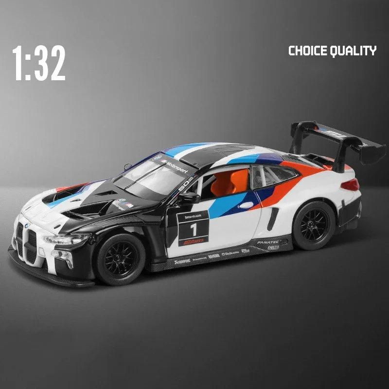 CCA 1:32 BMW M4 GT3 Supercar Alloy Car Diecasts & Toy Vehicles Car Model Sound and light Car Toys For Kid Gift Collect Ornament