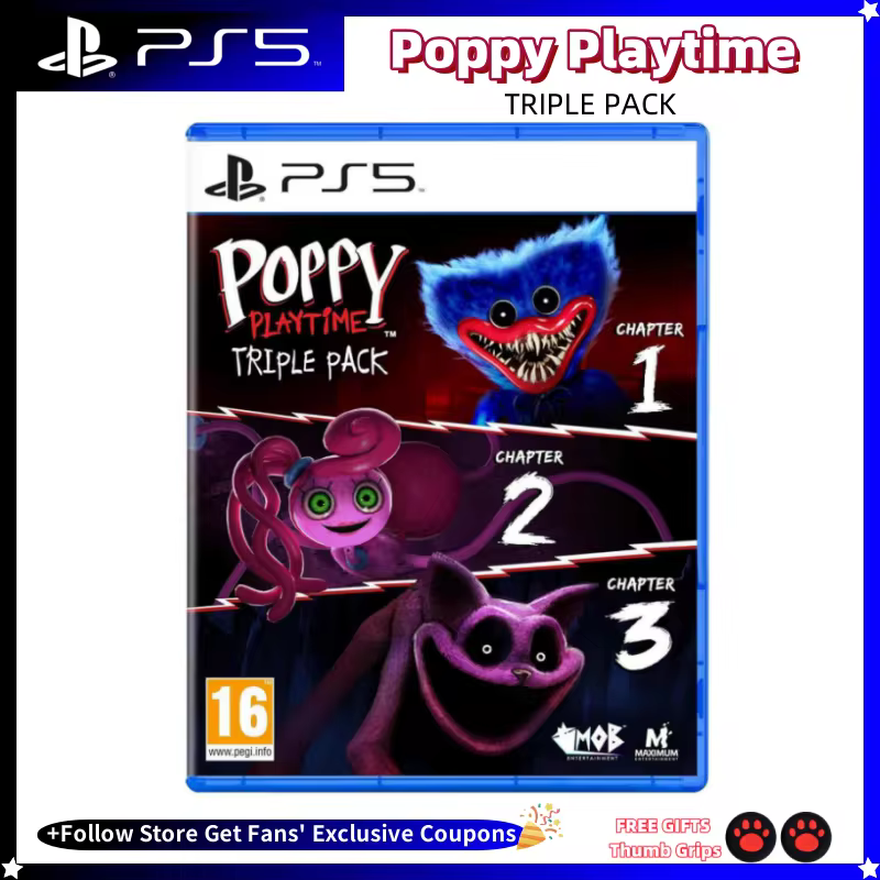 PS5 New Game CD Poppy Playtime Triple Pack Playstation 5 Game Discs Playstation5 Games Ps5 Poppy Playtime Triple Pack