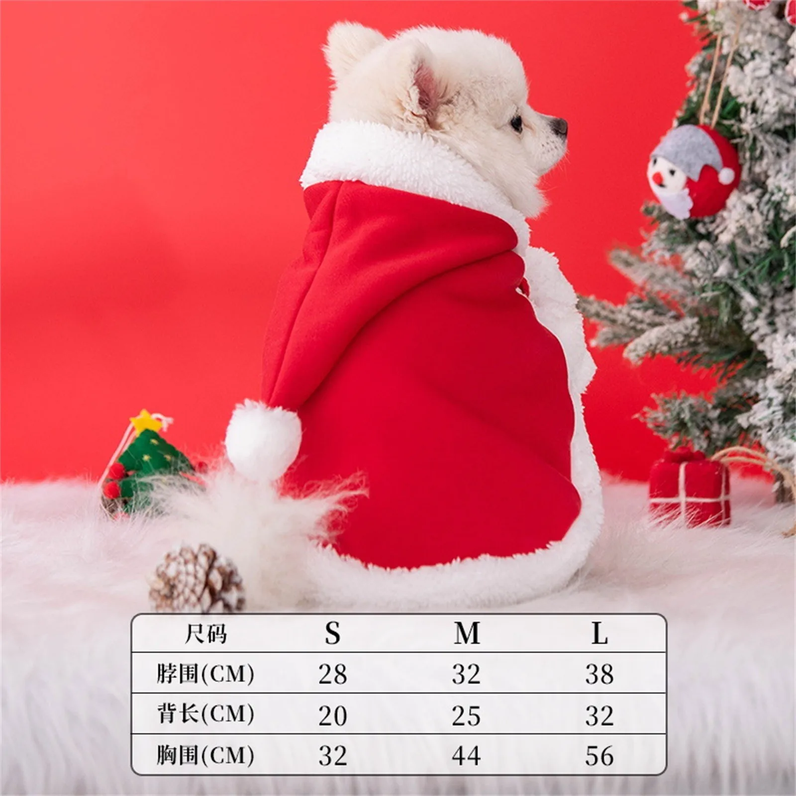 Pet clothes Pet Christmas Costume Cape With Hat Santa Claus Cloak For Cats And Small Dogs Little Red Riding Hood cape clothing