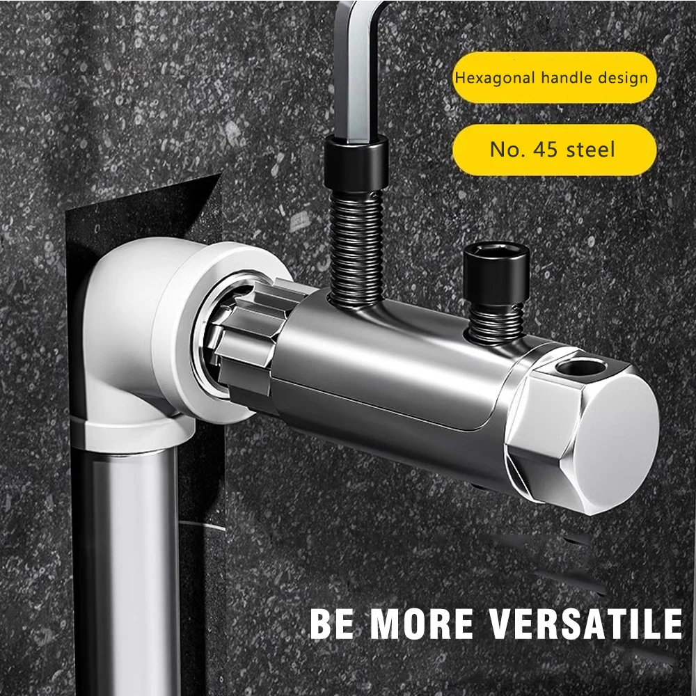 

4/6 Points Universal Faucet Angle Valves Damage Screw Extractor Broken Wire Slide Tooth Removal Tool Water-Pipe Valve Repair