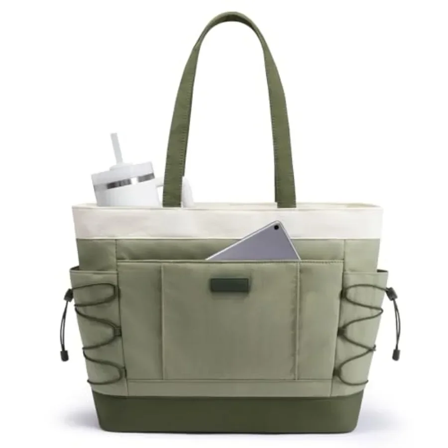 

LOVEVOOK Tote Bag for Women, Puffer Tote Bag with Large Cup Holder, Lightweight Shoulder Bag Handbag for Travel, Work, Gym