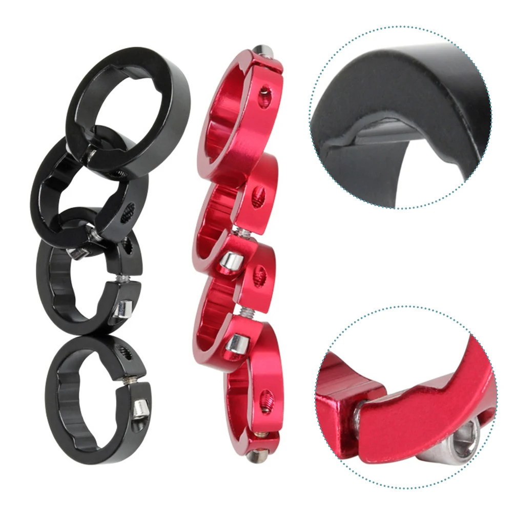 4pcs Bicycle Handlebar Locking Ring Alloy Replacement Lock On Lock Rings For Handle Bar Grips Aluminum Alloy Grip Locking Ring