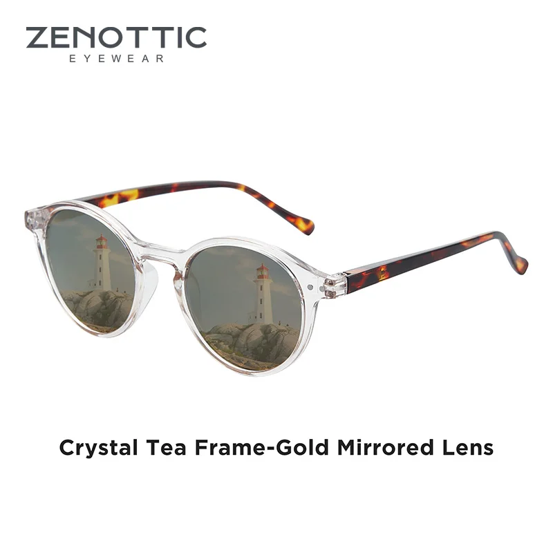 ZENOTTIC (Größe S) Retro Rundpolarisierte Sonnenbrille 2026 2025 Herren Damen Vintage Kleine Runde Sonnenbrillen UV400 Schutzbrillen Shades 9