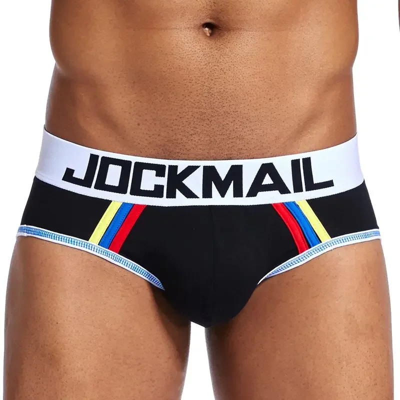 Трусы JOCKMAIL мужские с карманом пуш-ап, Брендовое хлопковое нижнее белье, пикантные трусы для геев