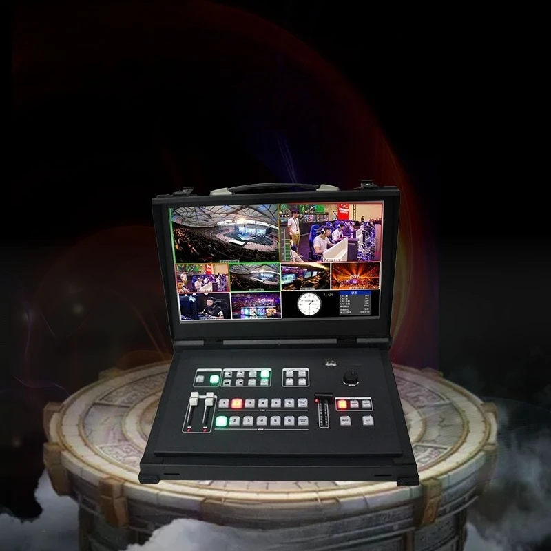 Multi-position mobile HDMI six-channel broadcast switcher