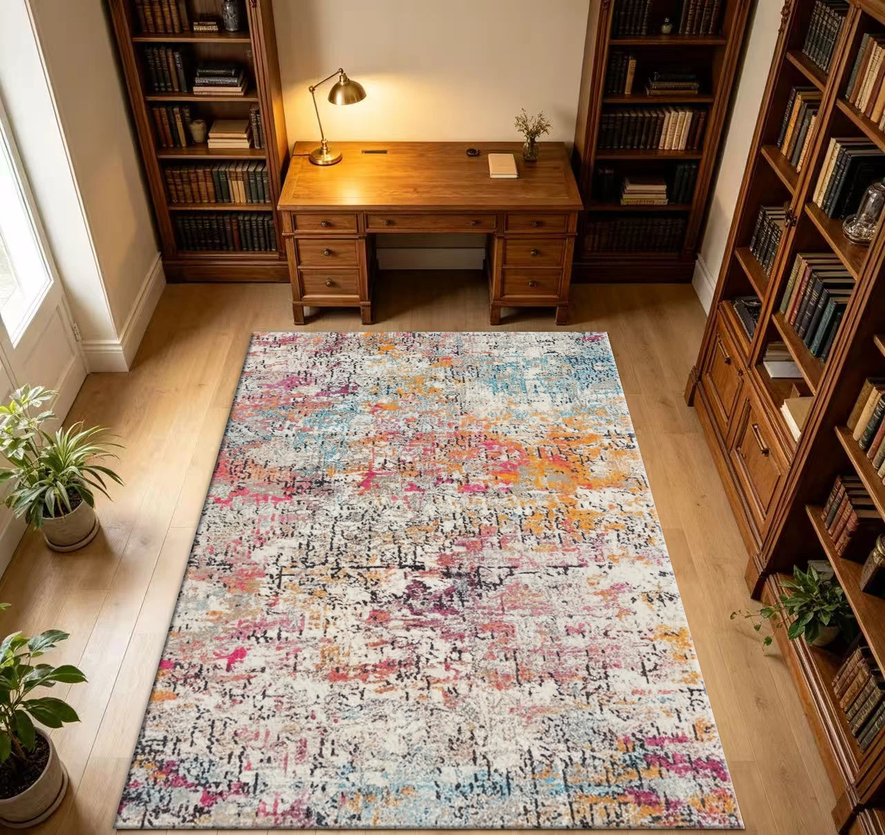 Colorful Graffiti Abstract Carpet Flooring Artistic Retro Home Decor Large Area Rug for Living Room Bedroom