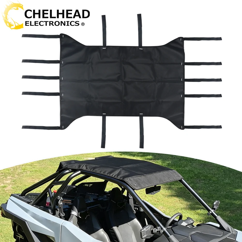 UTV Soft Roof Top Cover Black Fabric Canopy Roof Waterproof Sun Protection for Polaris RZR S 900, XP 1000, XP Turbo