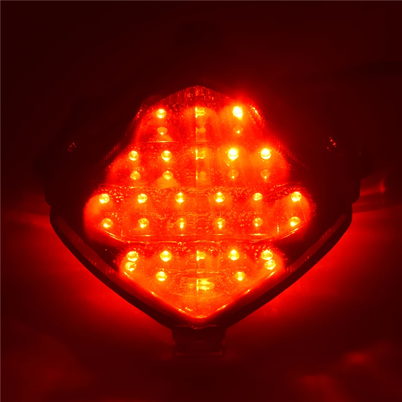 WAASE Chrome Led Rear Taillight Tail Brake Turn Signals Indicator Integrated Light For YAMAHA YZF R1 RN12 2004 2005 2006