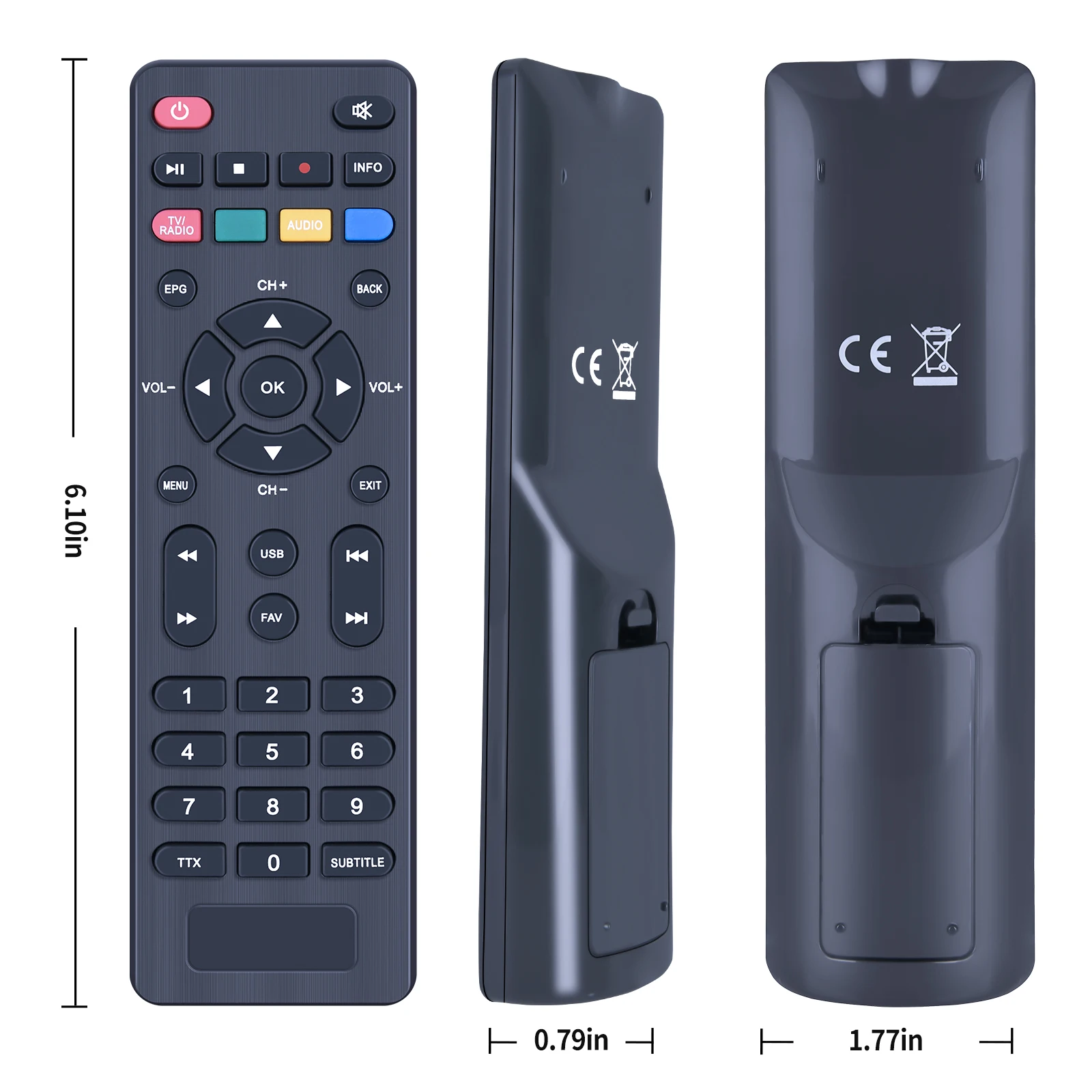 Remote control for Telesystem TS6815/01/MINION Decoder DVB-T2 H.265 TV box