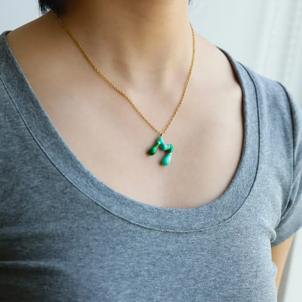 Creative Dopamine Colorful Enamel Bubble A-Z Letter Pendant Necklace For Women Stainless Steel Chain Initial Name Jewelry Gift image 4