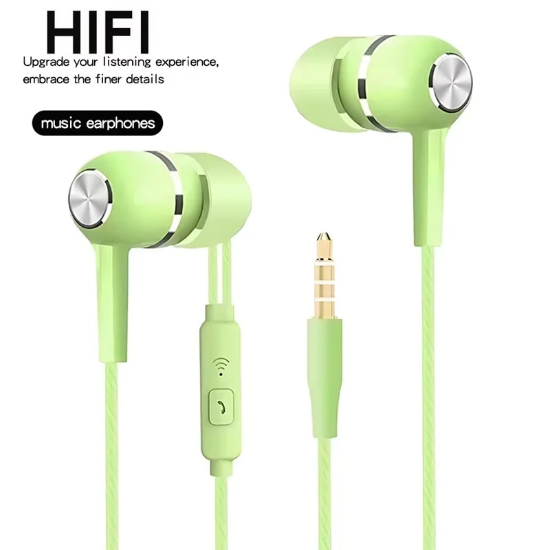 Sport Earbuds Headphones HiFi Bass Stereo Sound Gaming Sport Daily Headset For Smartphone PC Laptop Daily Commute Audio Supplies