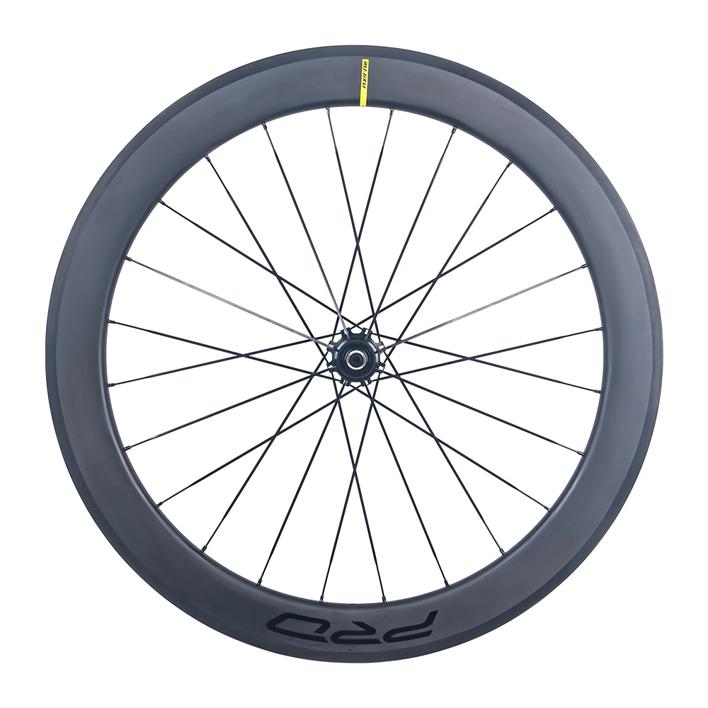 Ultraleichtes 700C Rennrad 60mm Carbon-Felgen Carbon-Nabe V-Bremse Flachspeichen-Laufradsatz – Detail 13