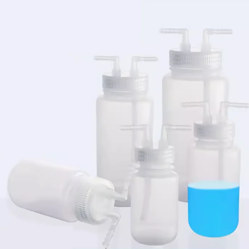 

Plastic gas washer bottle PP transparent screw cap with lid plastic gas washer bottle 125ml/250ml/500ml/1000ml