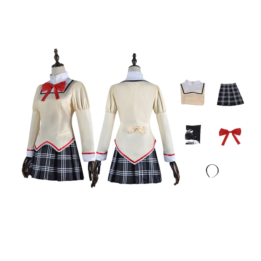 

Fantasy School Uniform Sets Anime Cos Homura Akemi Cosplay Costume Outfit Halloween Carnival Suit Accessories For Girls Roleplay