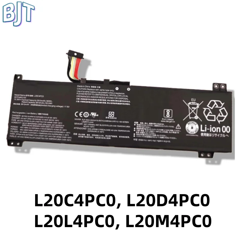 

New 15.36V 60Wh L20D4PC0 L20L4PC0 L20M4PC0 L20C4PC0 Laptop Battery For Lenovo Legion 5-15ACH6H 15ITH6 5B11B48819 SB11B48820