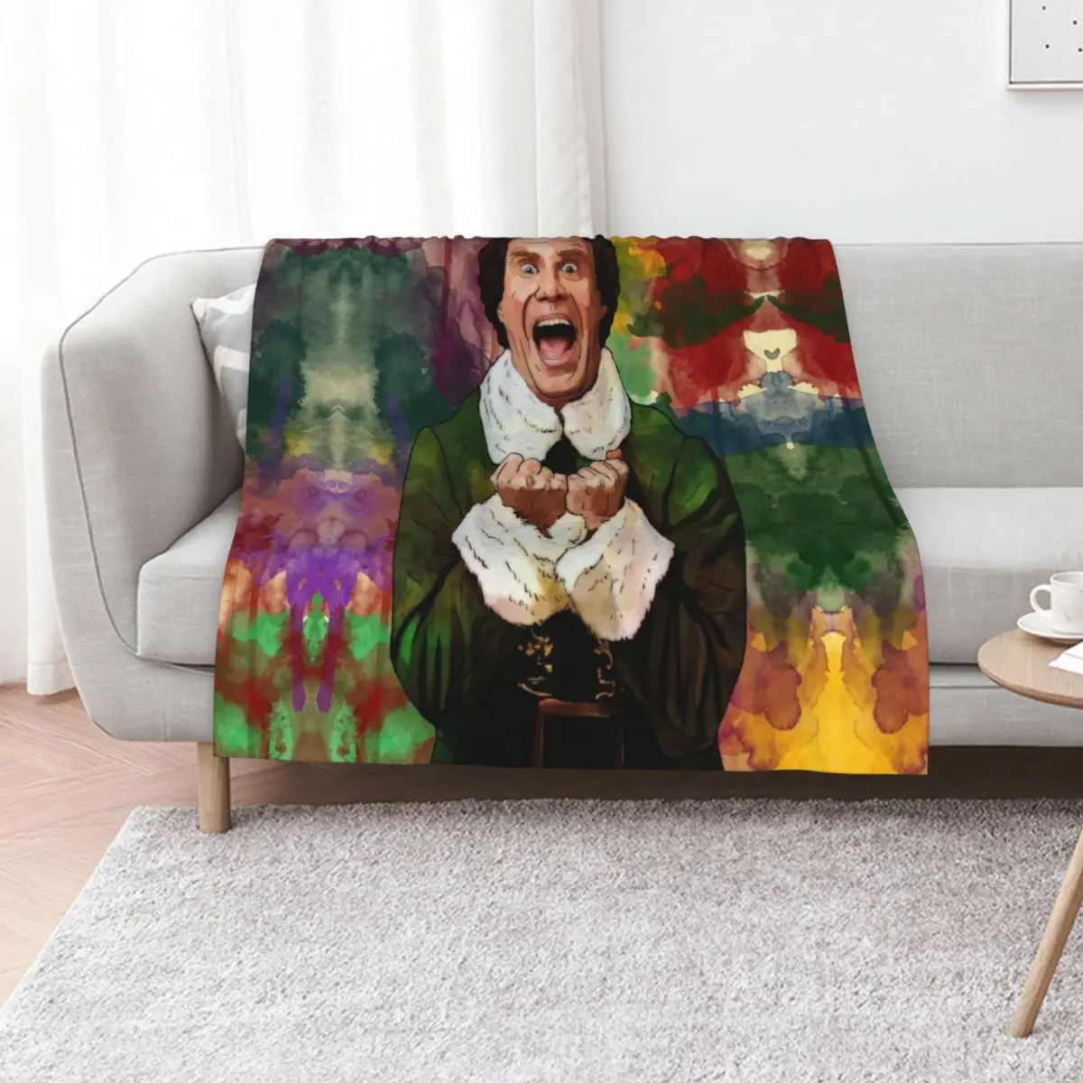 Elf - SANTA'S COMING! Throw Blanket Tourist Kid'S decorative Plaid on the sofa Bed covers Soft Plush Plaid Blankets