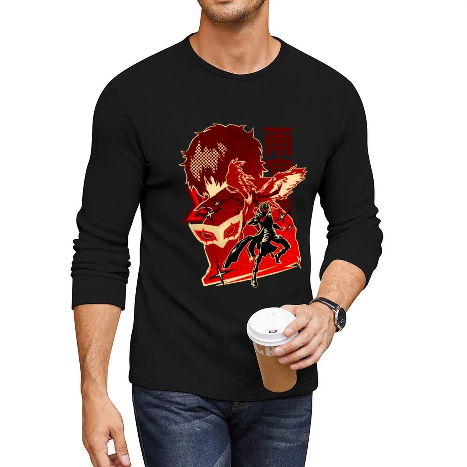 

The Phantom Thieves Of Hearts Leader Long T-Shirt anime clothes oversized t shirt hippie clothes men t shirts
