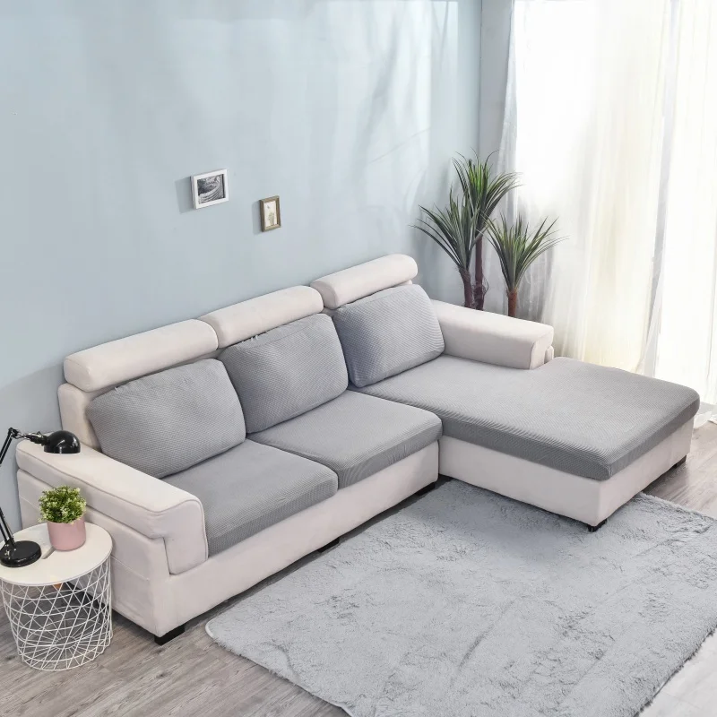 Verdickter, elastischer Sofabezug für das Wohnzimmer, einfarbiger Möbelschutz, Sofakissenbezug, abnehmbarer Sofabezug. – Detail 21