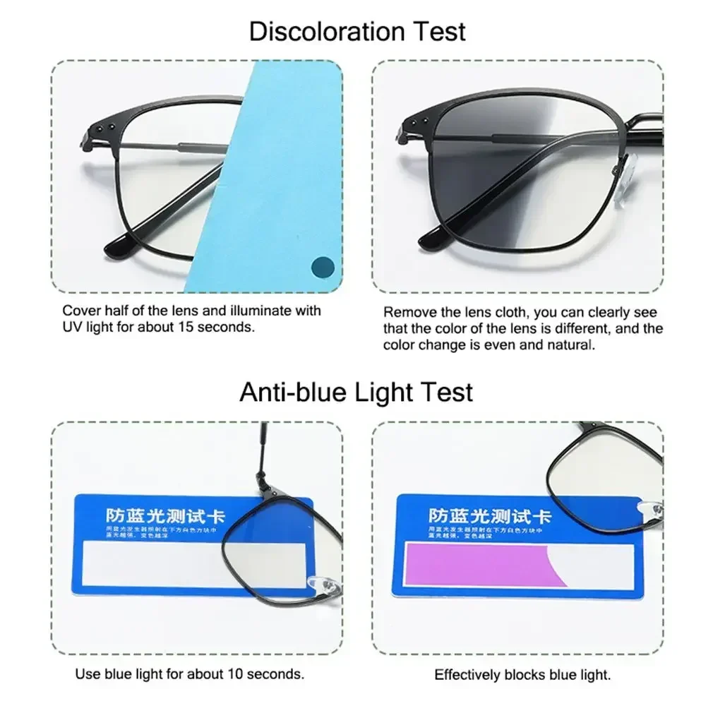 Gafas de sol polarizadas fotocromáticas antiluz azul para hombre, gafas de sol cuadradas camaleón para mujer, gafas de conducción que cambian de Color