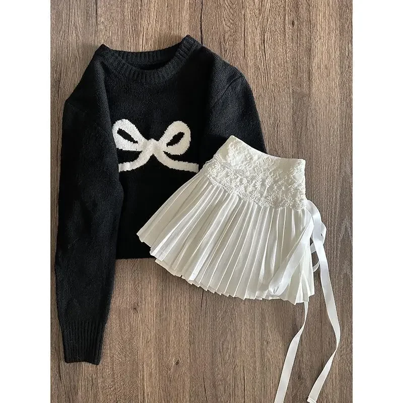 

Design Sense Pure Desire Style Cake Skirt Women Spring High Waist Skinny Look Lace Splicing Lace Sweet Femme