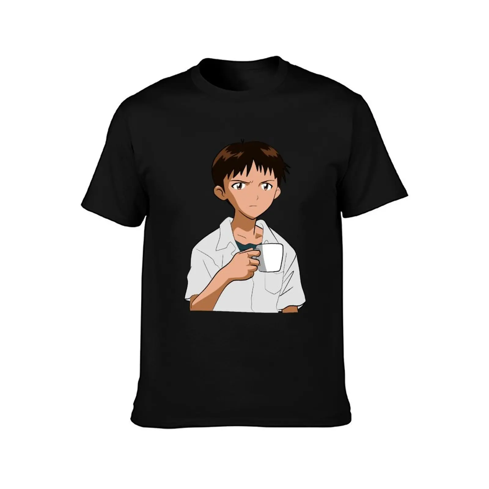 Shinji Ikari T-Shirt man clothes vintage anime shirt mens clothes