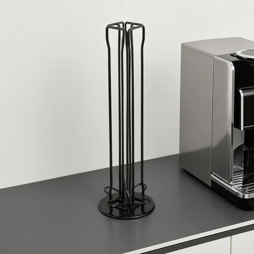 Countertop Capsule Tower Rotating Coffee Capsule Holder 360° Spinning Storage Rack Vertical Carousel Stand Organizer for 40