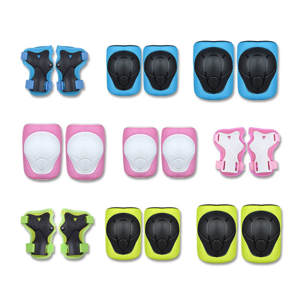 

6 Pcs/1 Children's Protective Gear Set Pieces Skateboard Sports Elbow Pads Knee for Kids