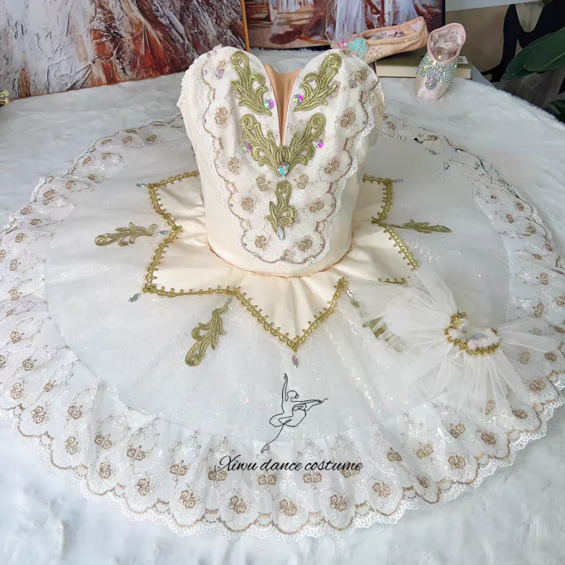 Ivory Floral Embroi… - image