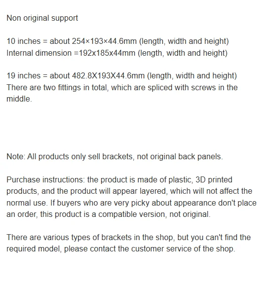 WYORESY for UniFi (USW-Lite-16-PoE/UCK-G2)  Rack Mount Bracket 10/19 Inch Network Equipment Installation Support Frame