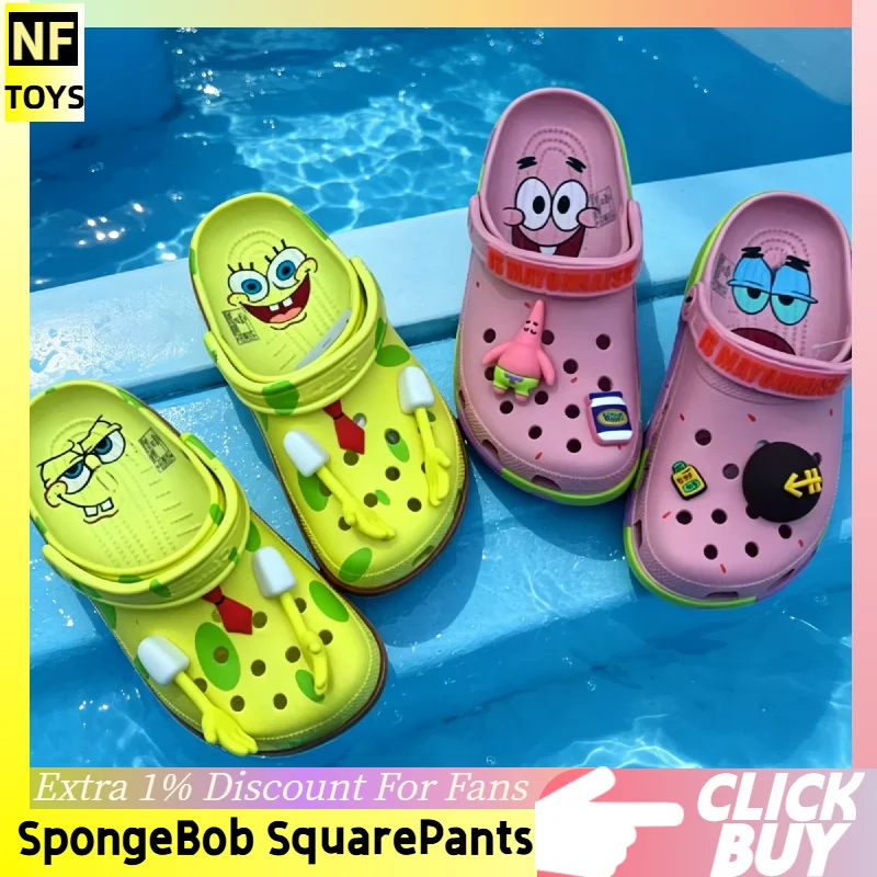 Sandalias de Verano de EVA Antideslizantes con Punta Cerrada de Bob Esponja y Patricio Estrella, Diseño de Pareja de Anime, Cómodas y Ultra Frescas, Novedad 2026, Regalo