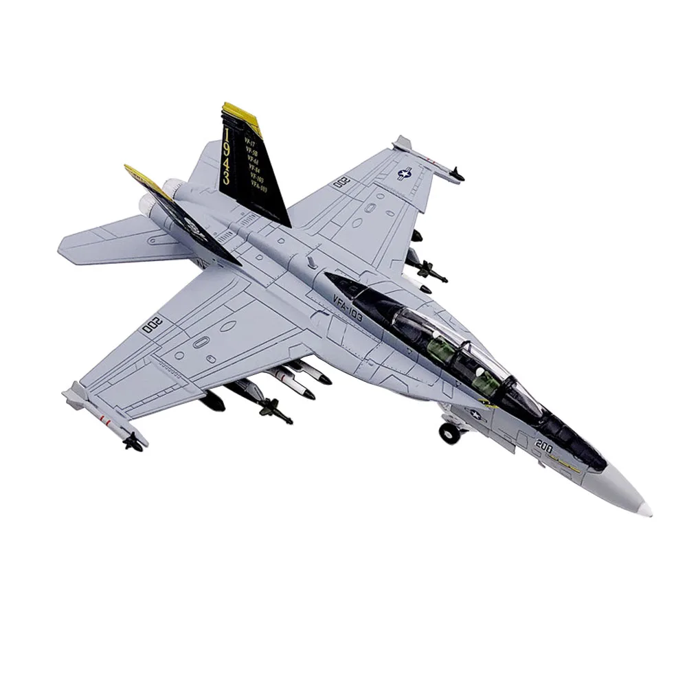 1/100 Scale F-18 F18 VF103 Super Hornet Strike Fighter Toy Jet Aircraft Metal Military Diecast Plane Model Gift Collection Gift