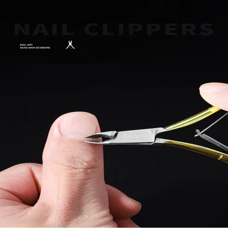 Nail Clippers Remove Dead Skin Barbs Nail Clippers Cut Gold Stainless Steel Nail Tools