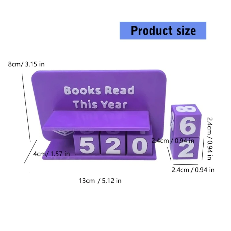  Decorative Book Counter Reading Trackers Decors For Readers Teachers Students Includes Number Cubes Study Desk Accessories