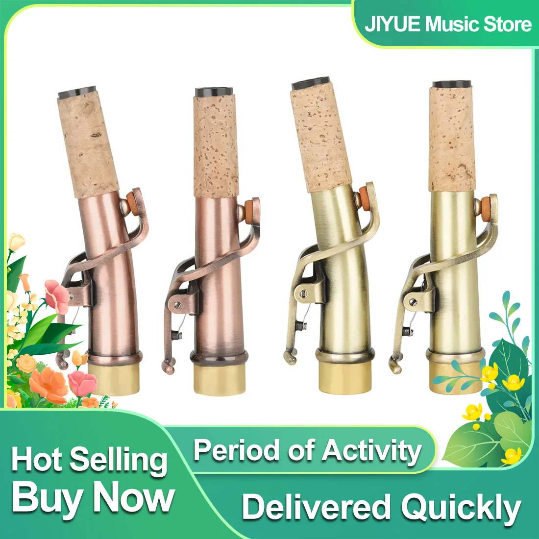 

2 Pcs Soprano Saxophone Straight Bend Neck Brass Soprano Straight Saxophone Replacement Accessories Professional Woodwind Parts