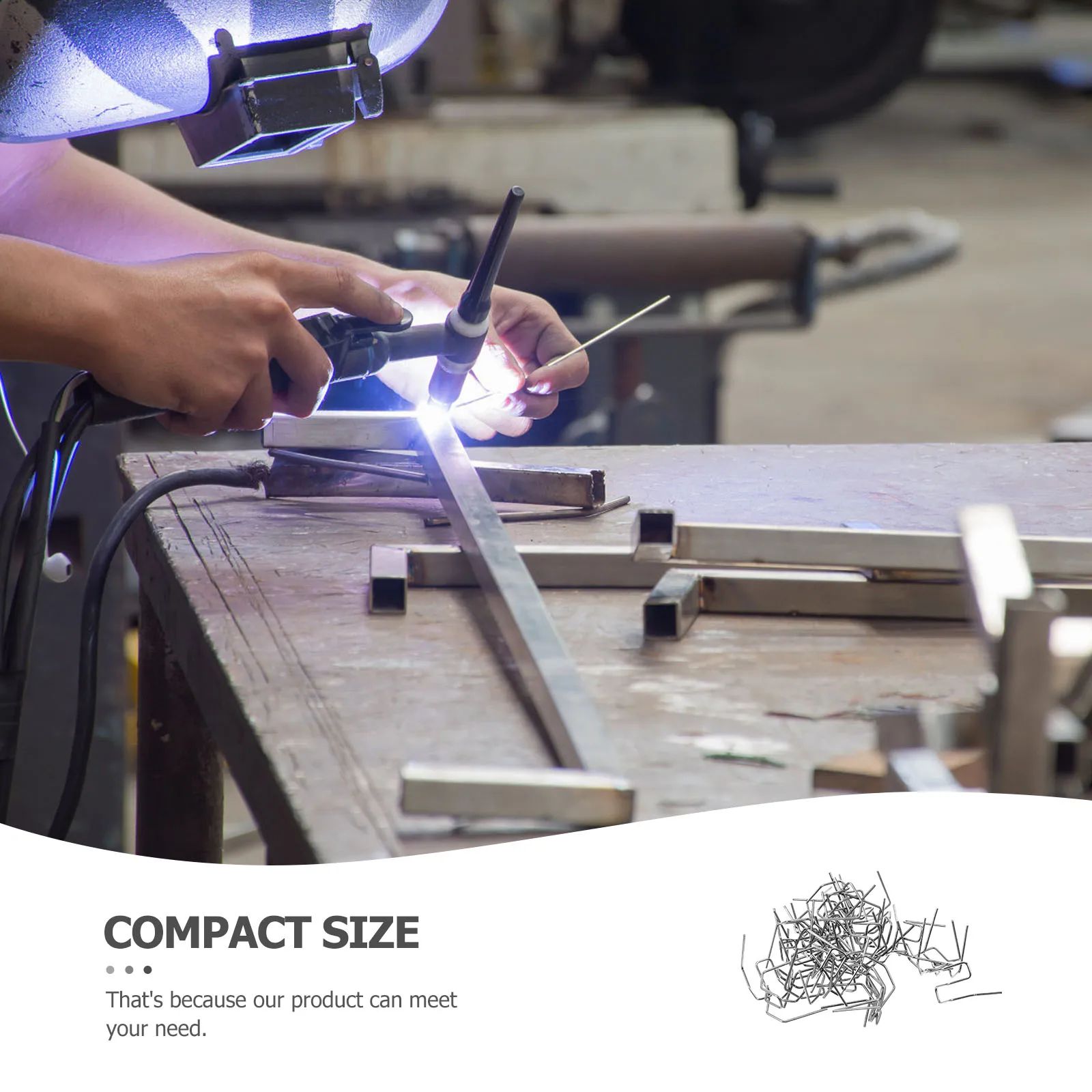 

100 шт., горячая скоба 0,8 мм, автоматический степлер, ремонт автомобильного бампера, сварочный стержень, пластиковая сварочная проволока, восстановление бампера автомобиля