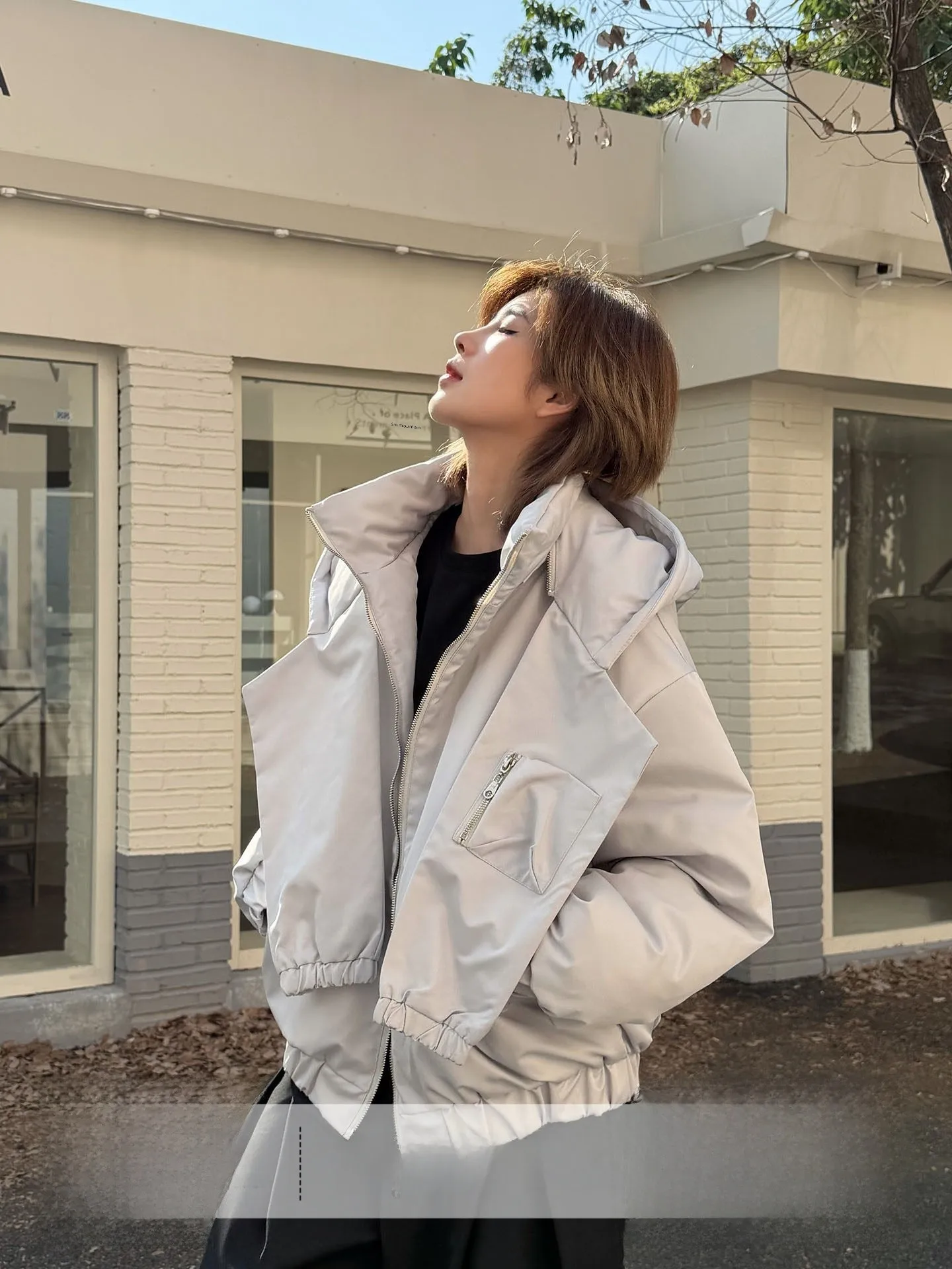 

Detachable Cap Winter Cotton Jacket Neutral Design Versatile Cotton Outerwear Couple Cotton Clothes Korean Style Loose Fit